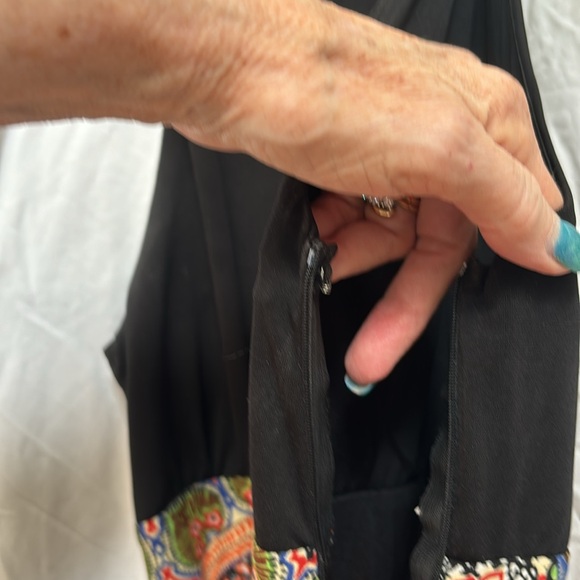 maxi, black halter top ,multi bottom - Picture 4 of 7